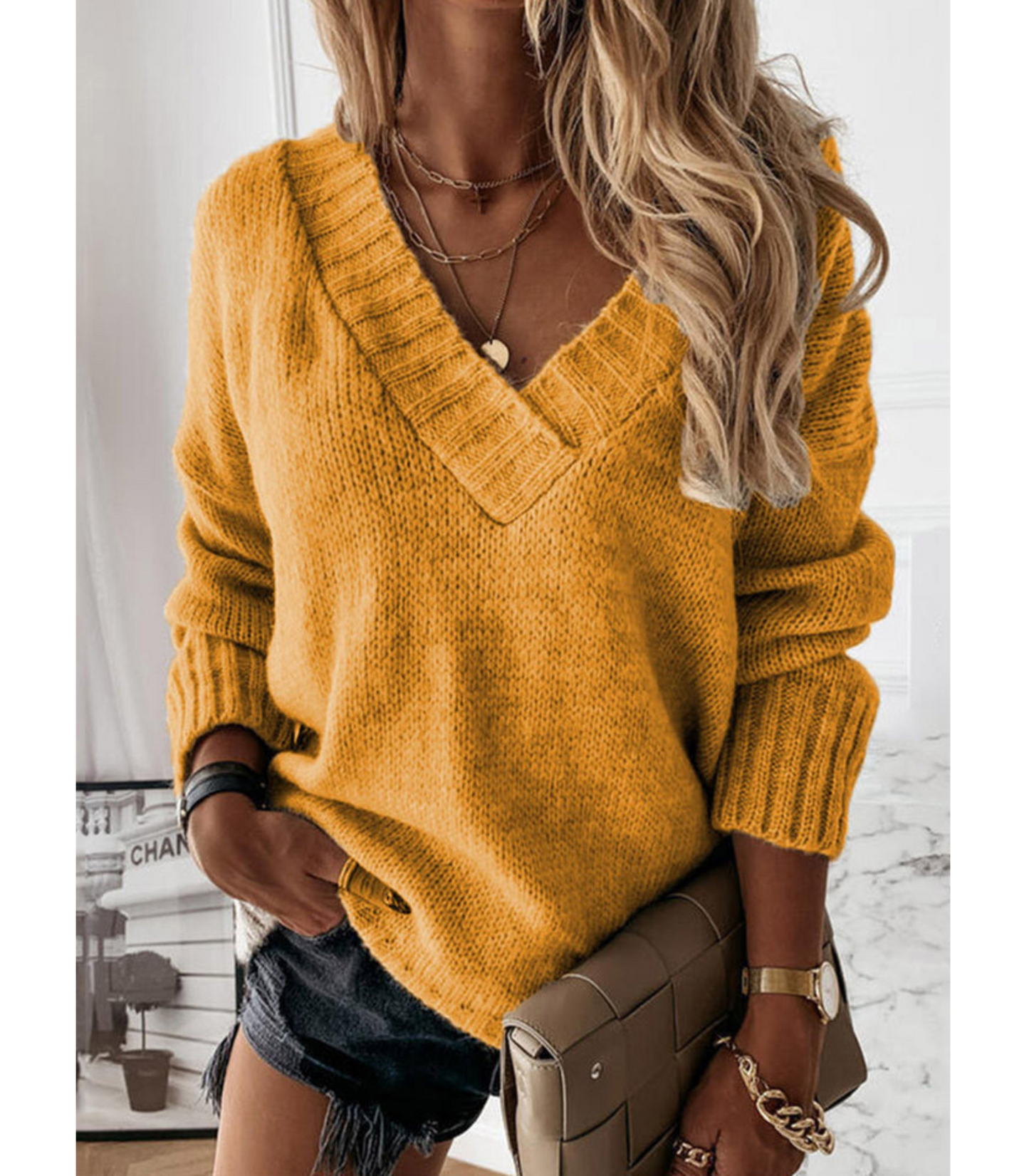 Mila – Dames Trui met V-Hals