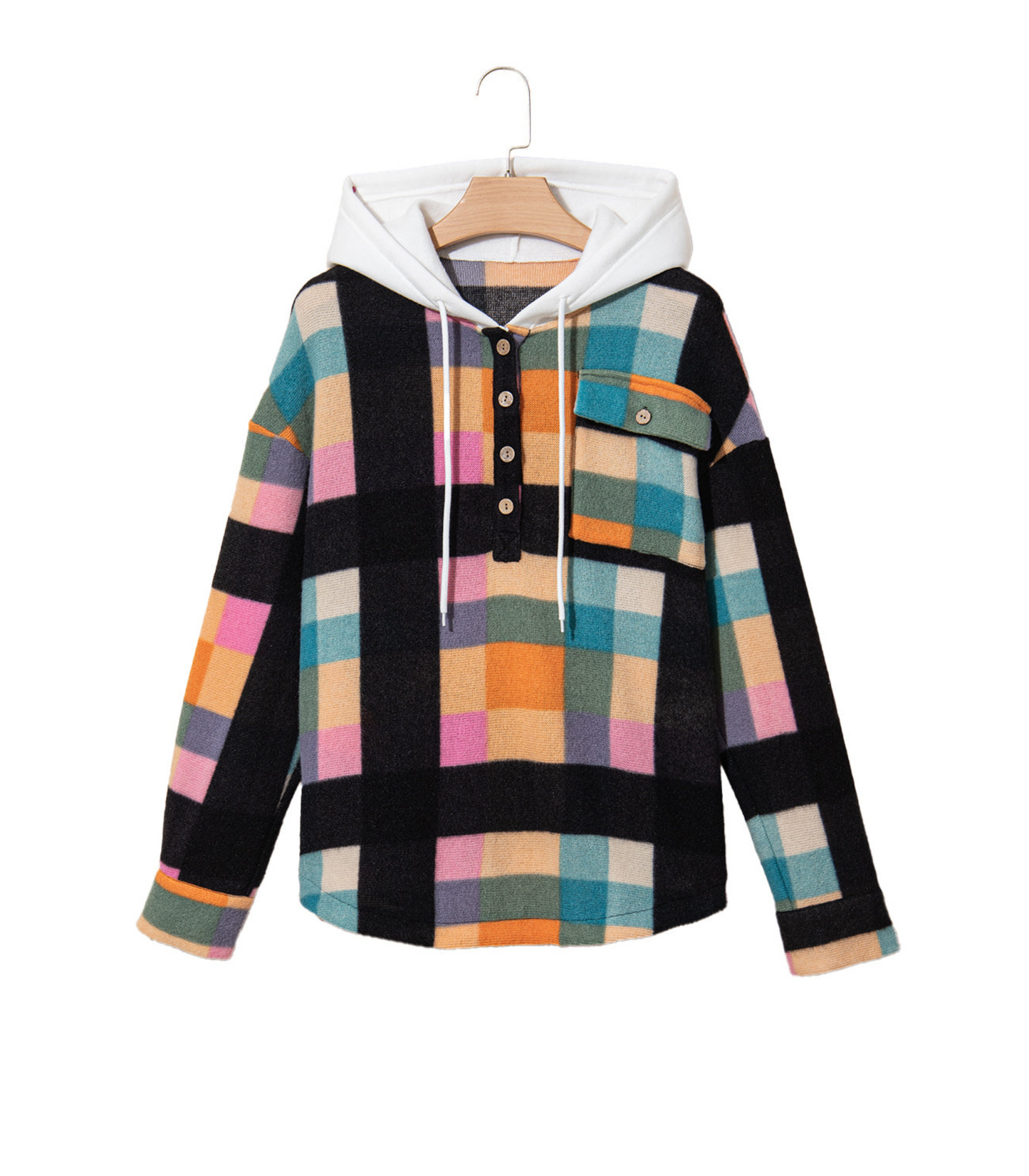 Marit - Multicolour geruite hoodie