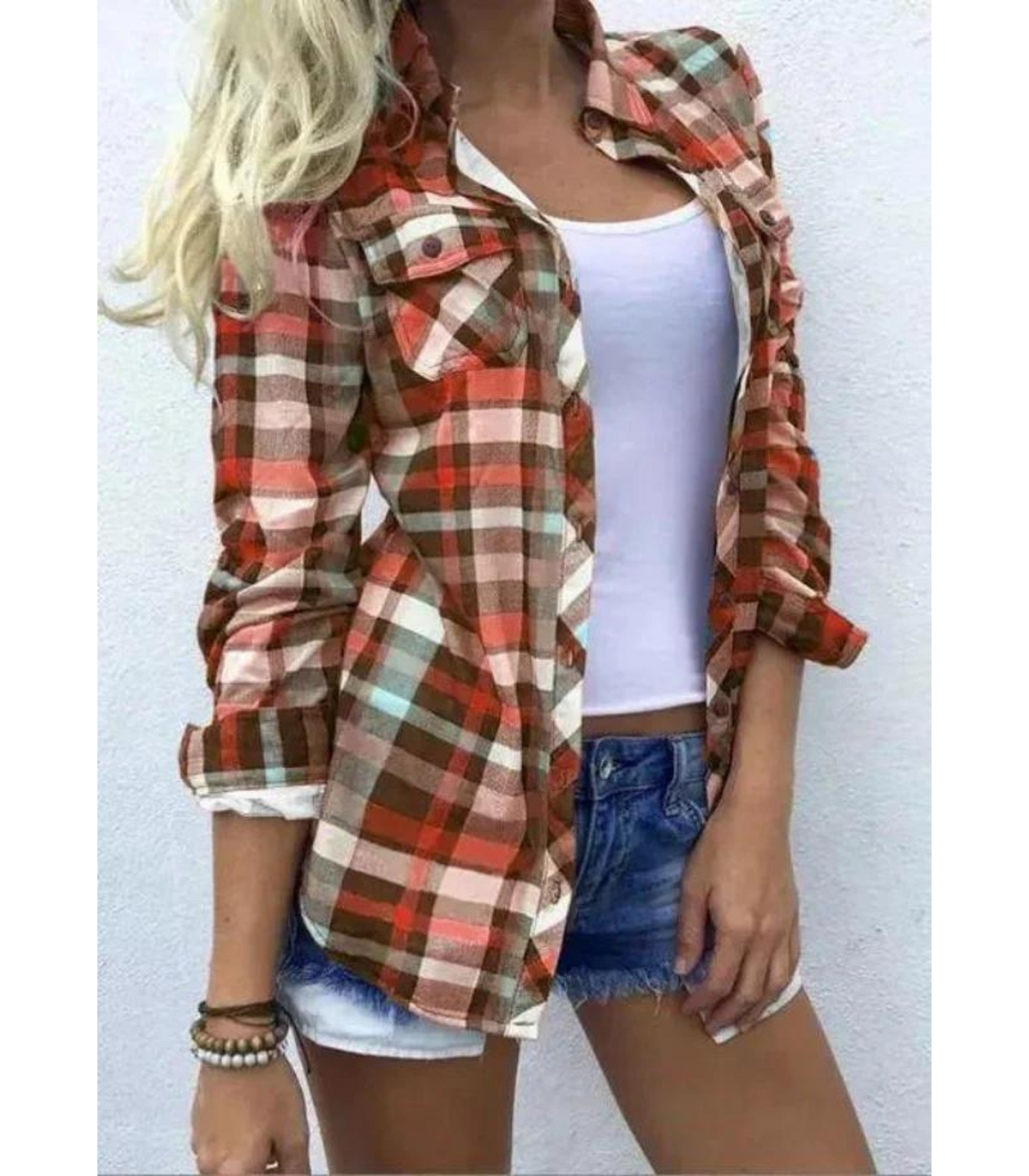 Ariana - geruite blouse