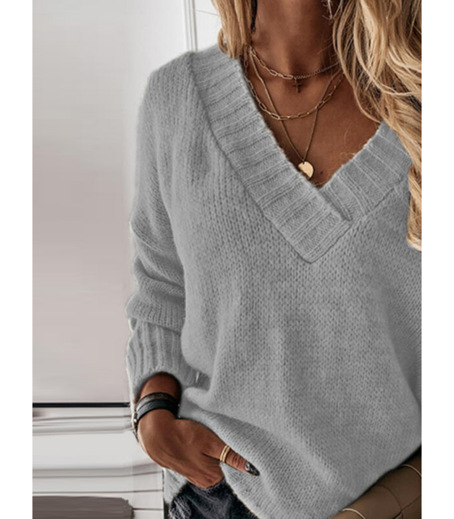 Mila – Dames Trui met V-Hals