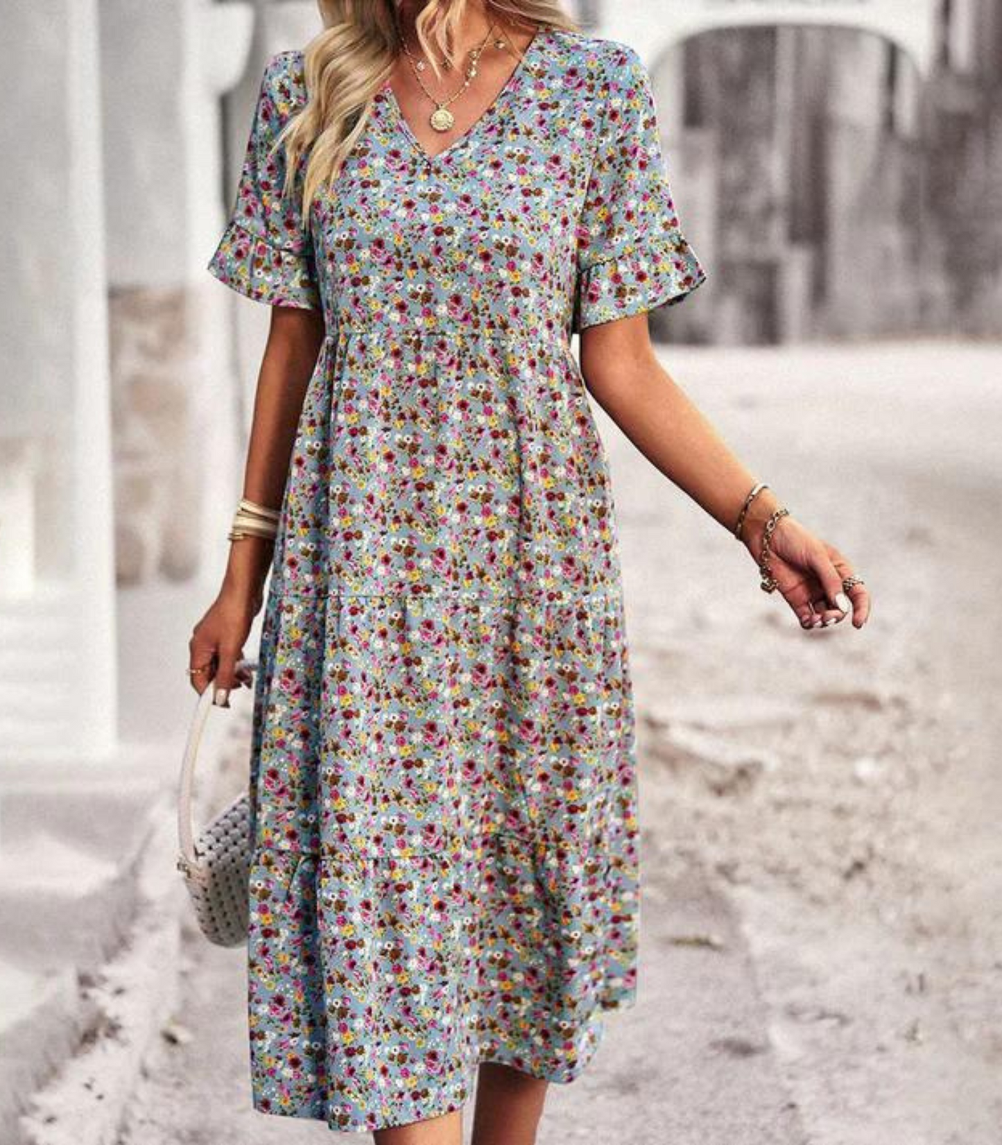 Lisa - zomerjurk met bloemenprint