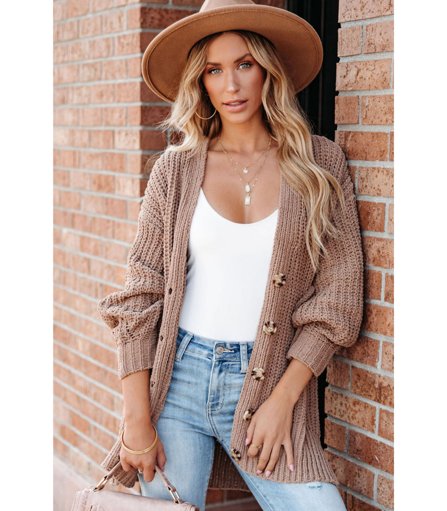 Amy - gebreide cardigan met knoopsluiting