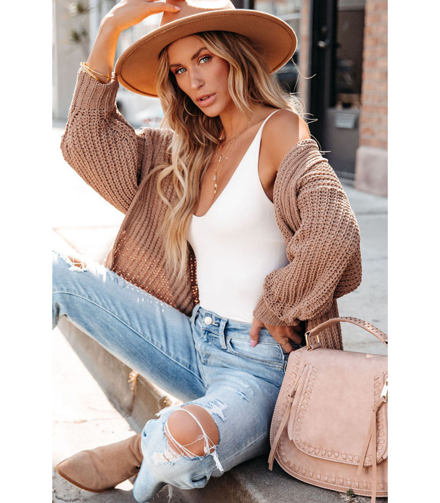 Amy - gebreide cardigan met knoopsluiting