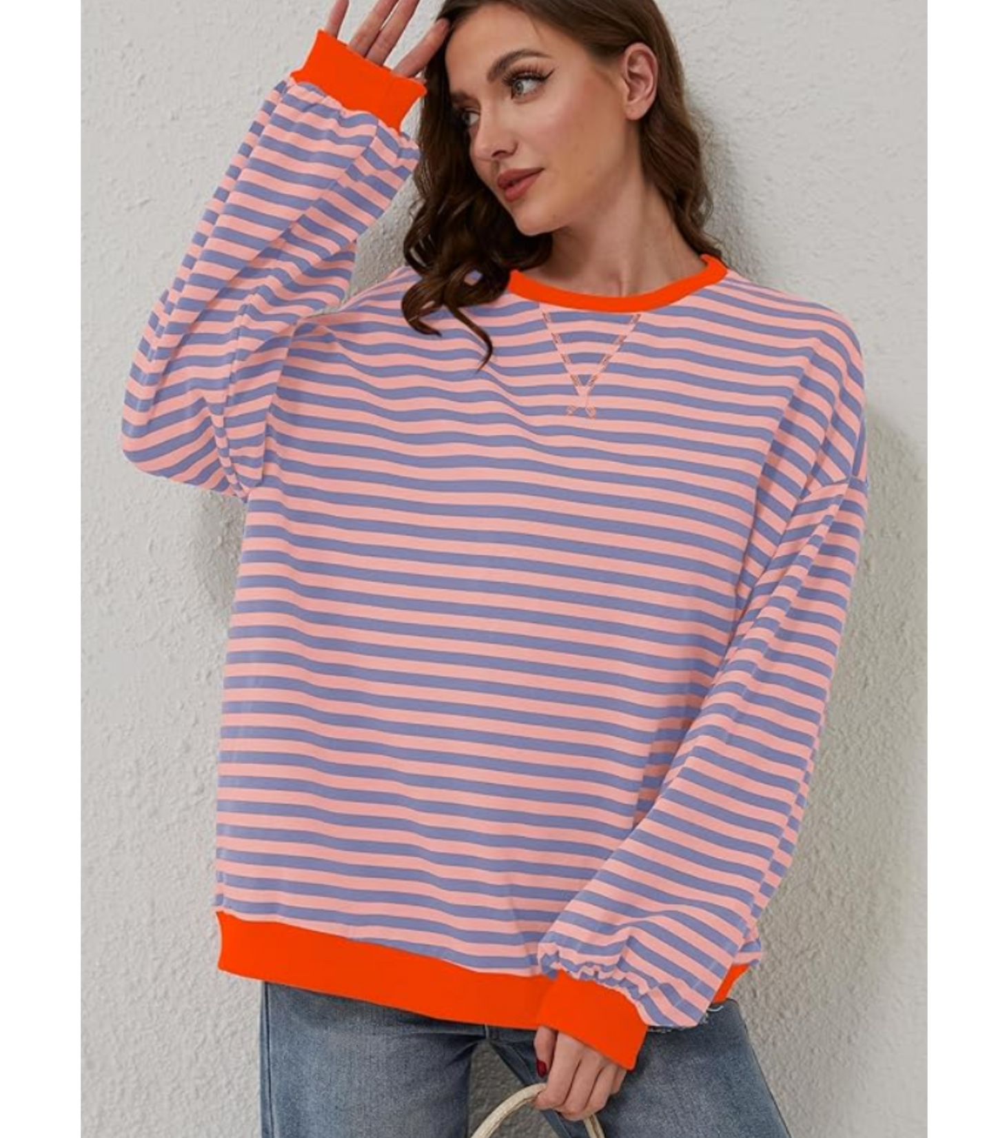 Sharina - Gestreepte oversized trui