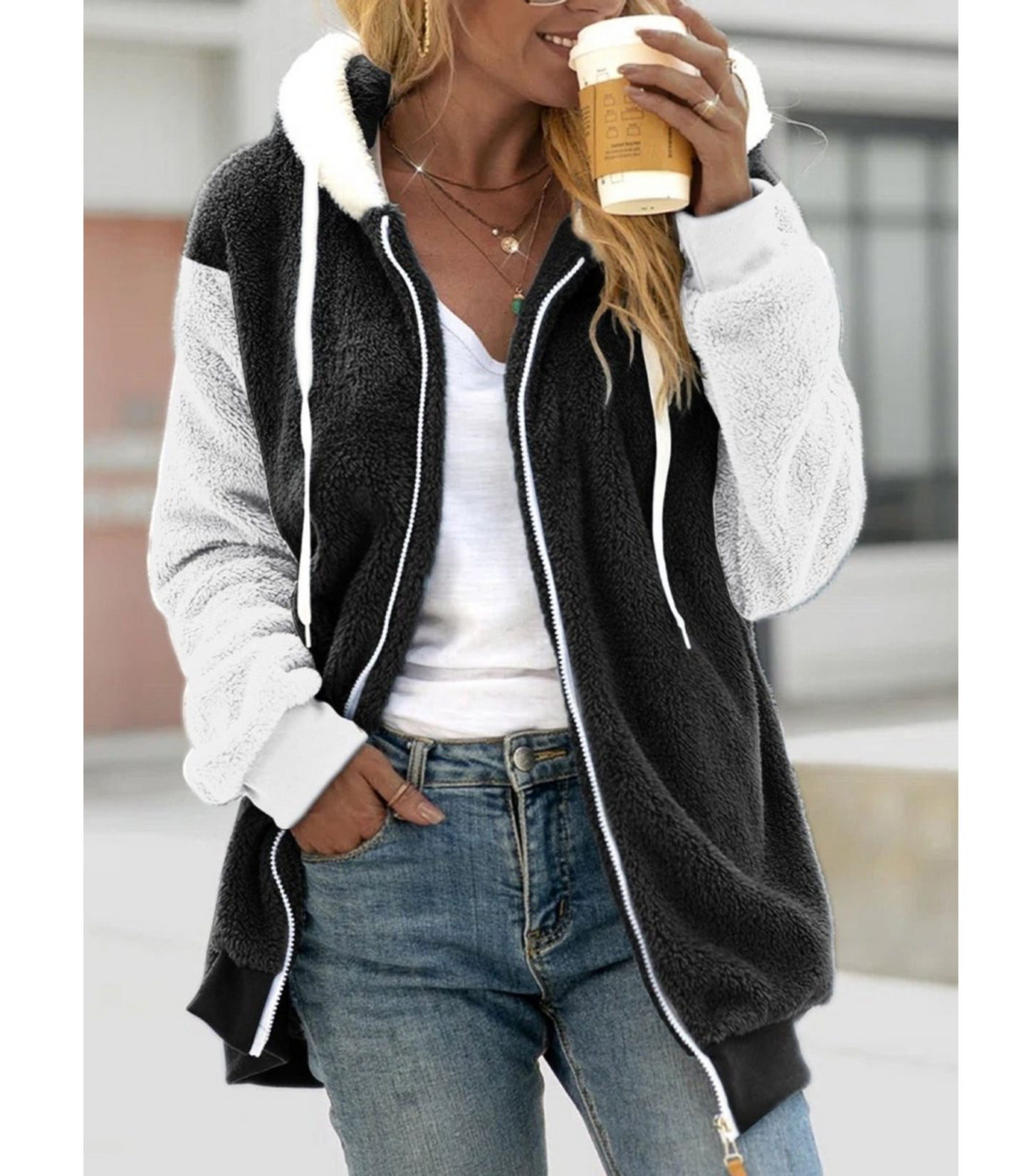 Emma – Comfortabel Fleece Vest met Capuchon voor Dames