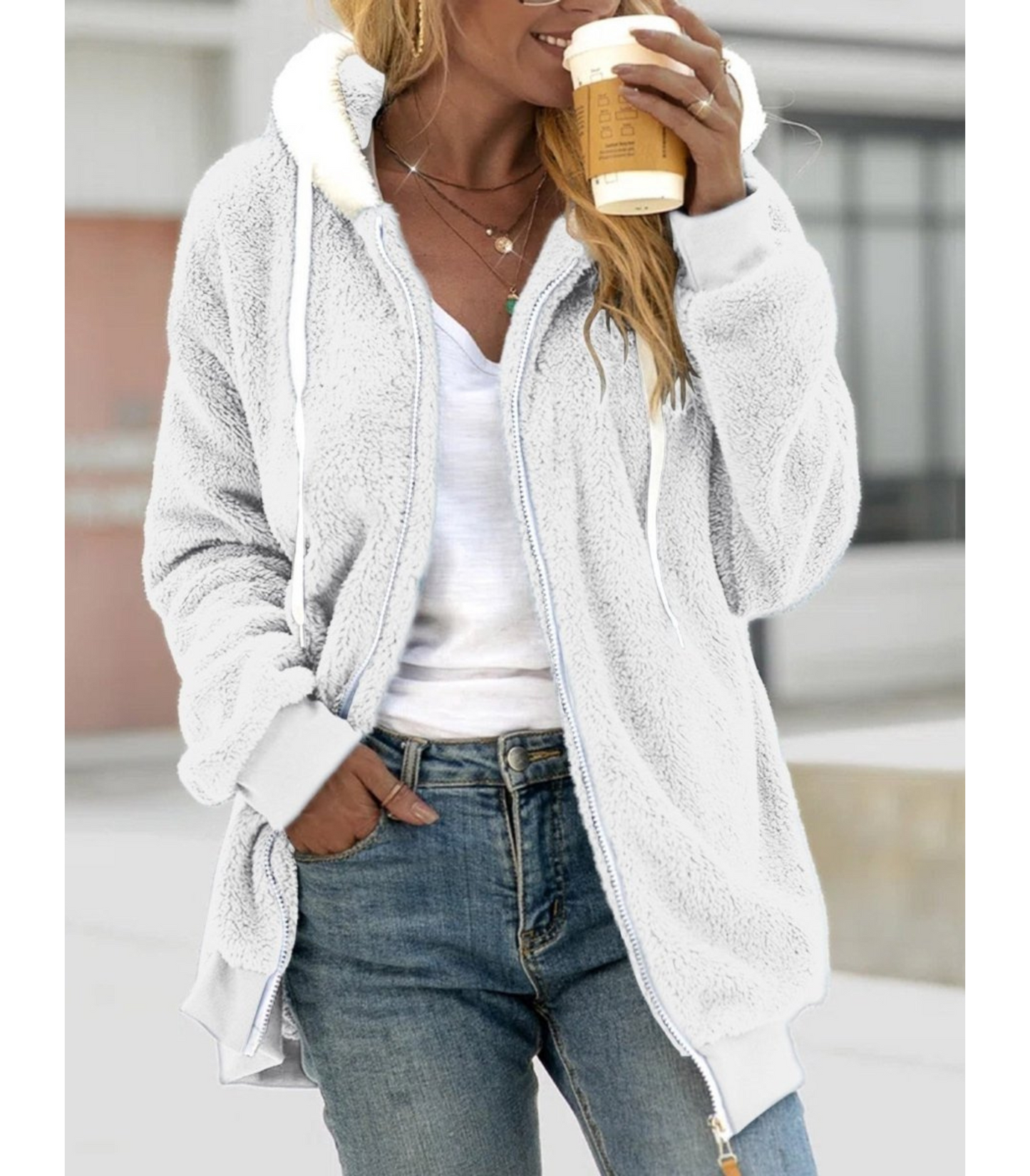 Emma – Comfortabel Fleece Vest met Capuchon voor Dames