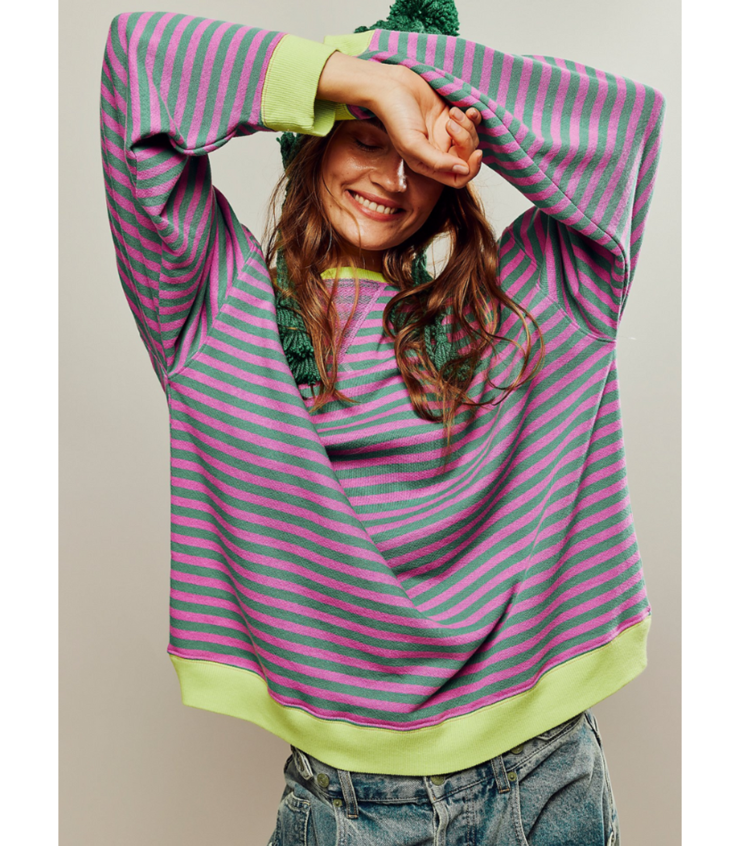Sharina - Gestreepte oversized trui