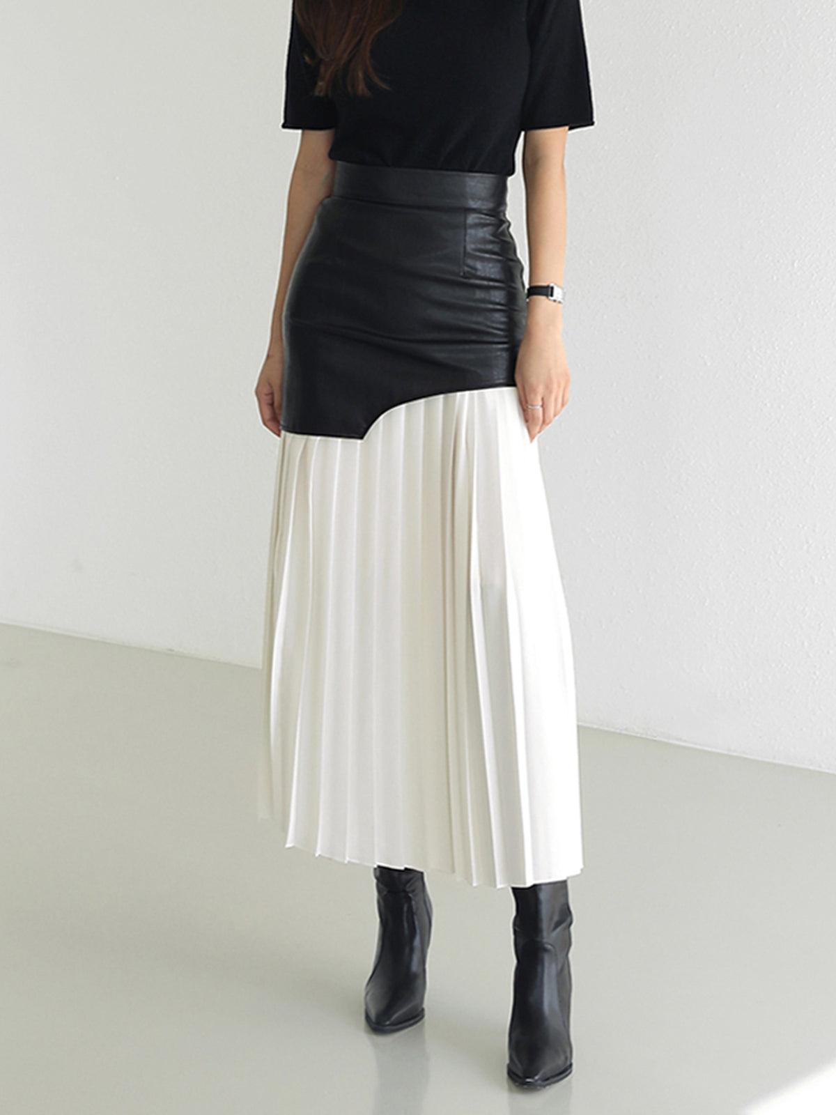 Aline - Chiffon Geplooide Midi-Rok voor Dames