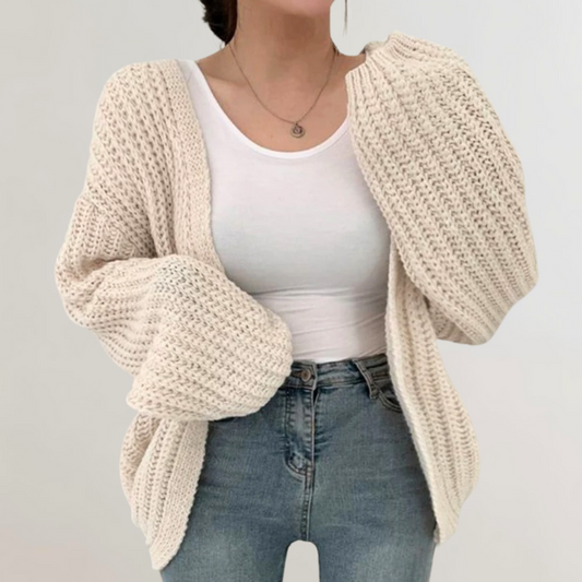Annemarie – Stijlvol Gebreid Vest met Lange Mouwen