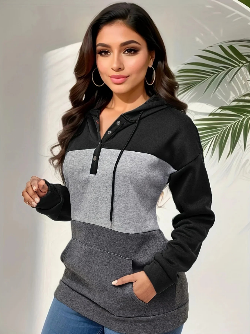 Aranka - Hoodie met knopen