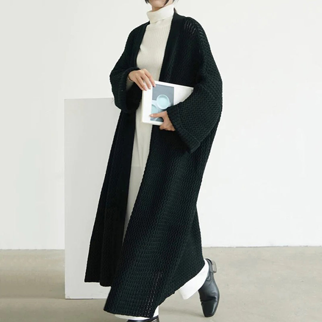 Aymee - lange gebreide wintervest