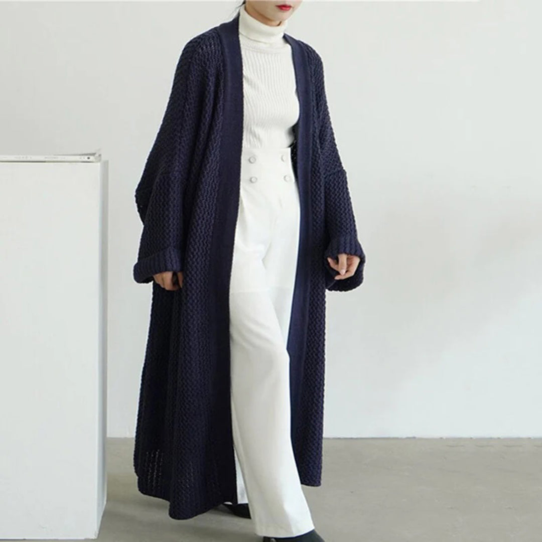 Aymee - lange gebreide wintervest