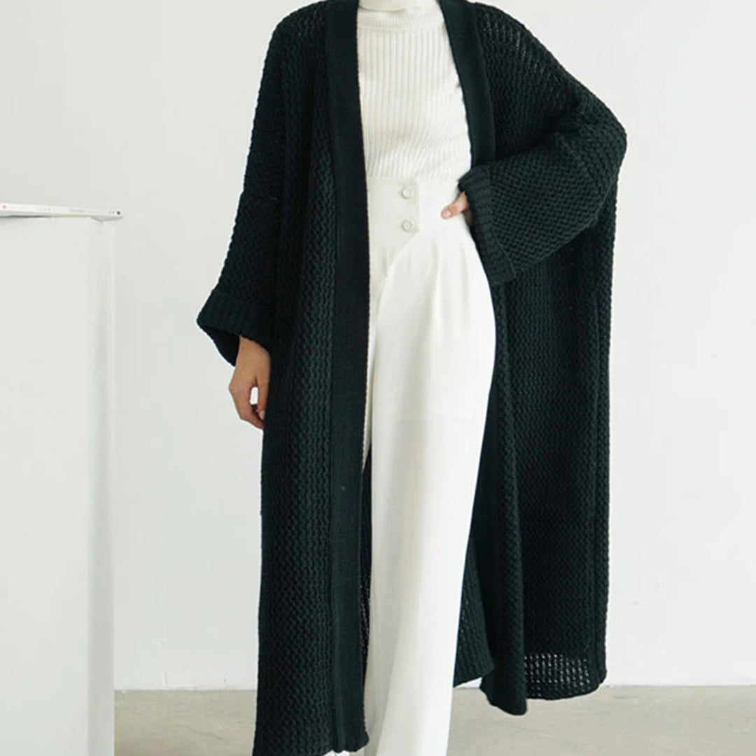 Aymee - lange gebreide wintervest
