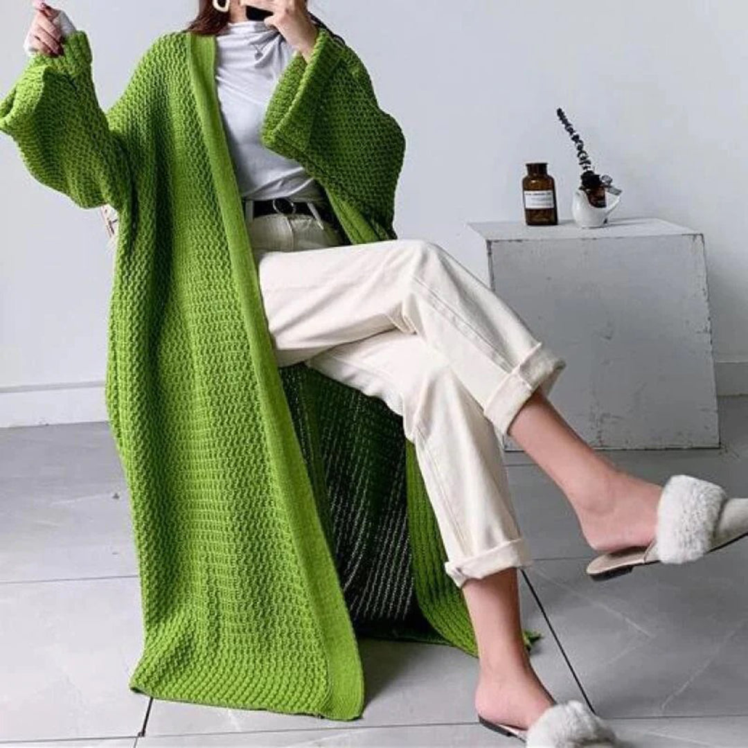 Aymee - lange gebreide wintervest