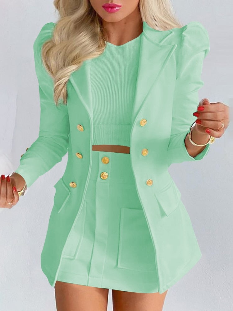 Briana - Stijlvolle 2-Delige Set Blazer en Rok
