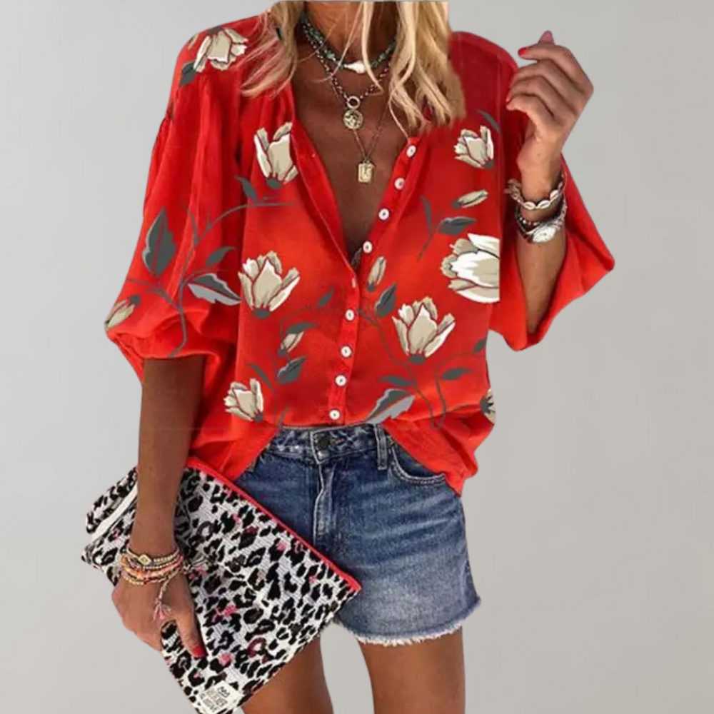 Cheyenna - Blouse met bloemenprint voor dames