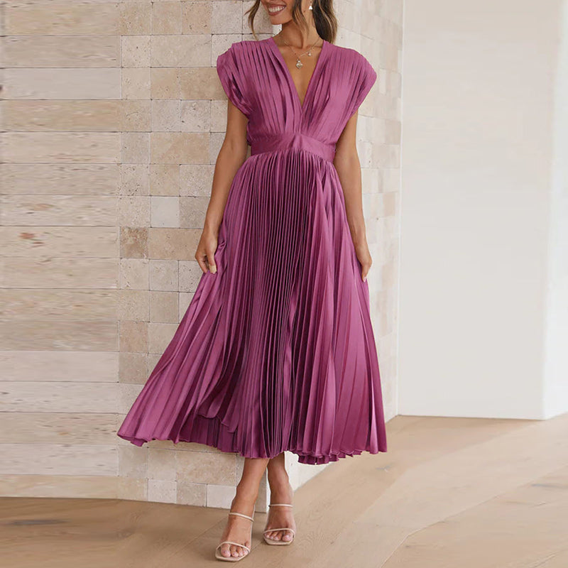 Chrissy - Damesjurk met mouwloze V hals Maxi Gala