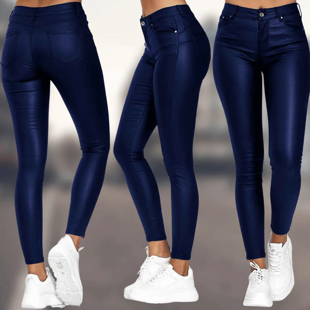 Christien - Lerenlook broek