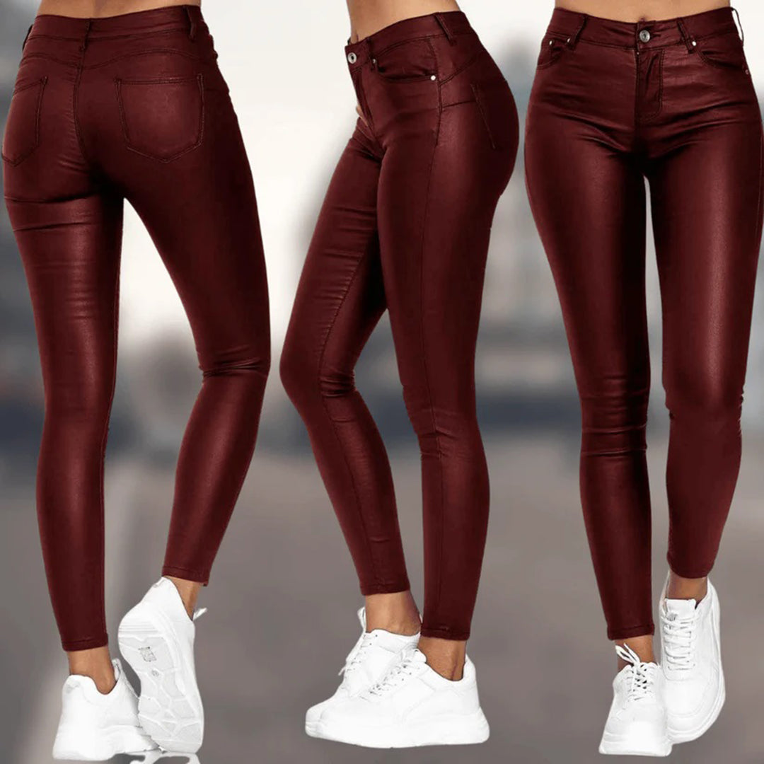 Christien - Lerenlook broek