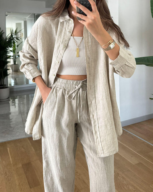 Clazina - Comfortabele Blouse en Broek Set