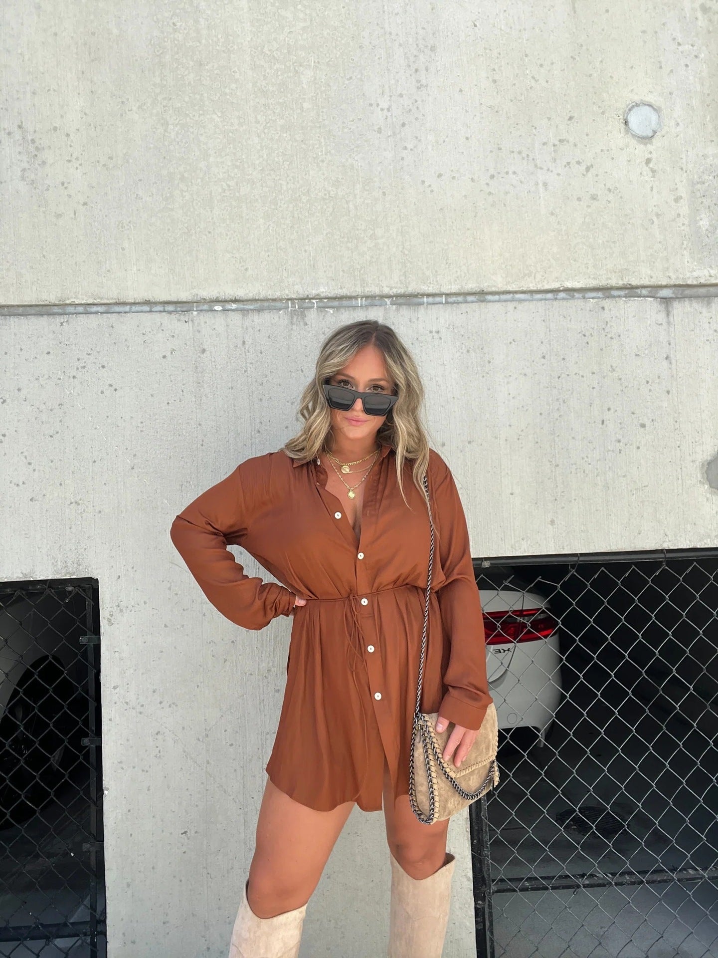 Davita - Satijnen Blouse En Shorts Set