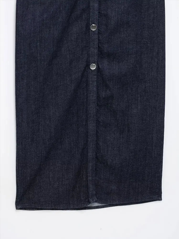 Deirdre - Denim jurk met knoopsluiting