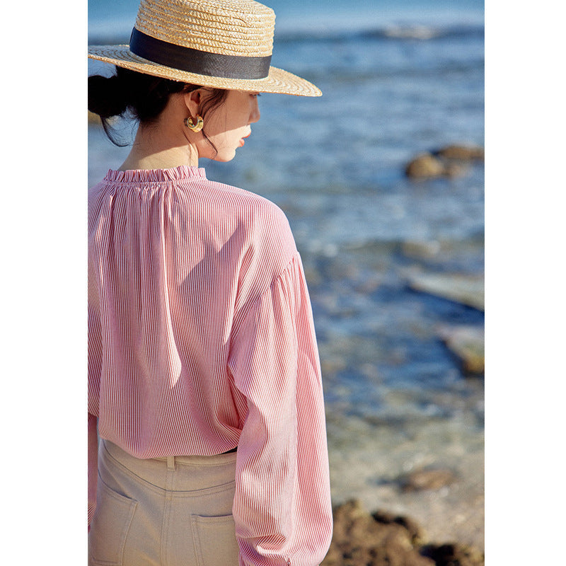 Destina - Stijlvolle Gestreepte Blouse
