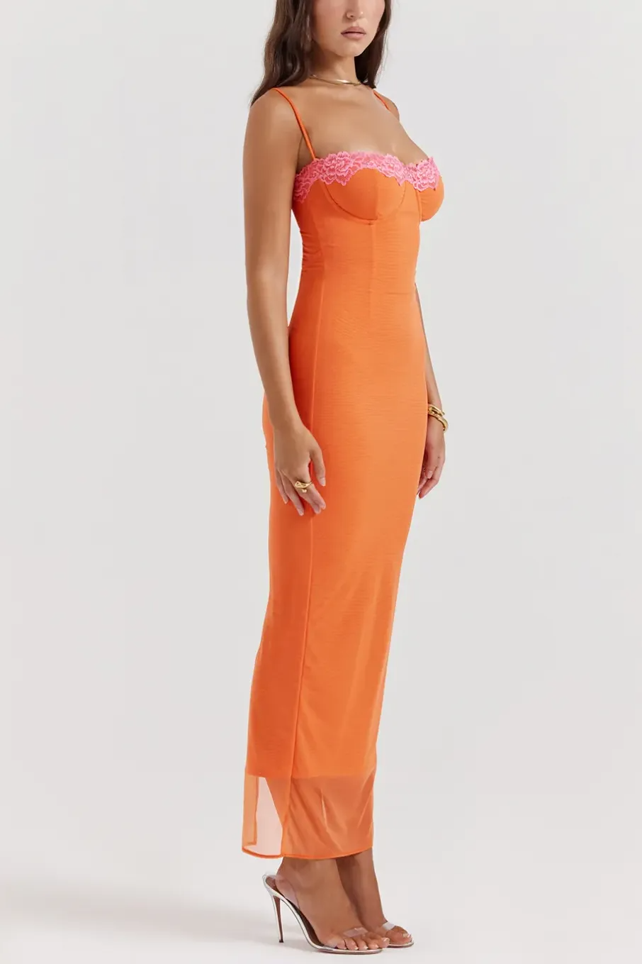 Dicle - Luchtige Midi-jurk met Kantendetail