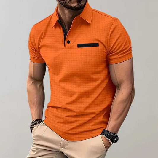 Elai - Comfortabele oranje herenpolo