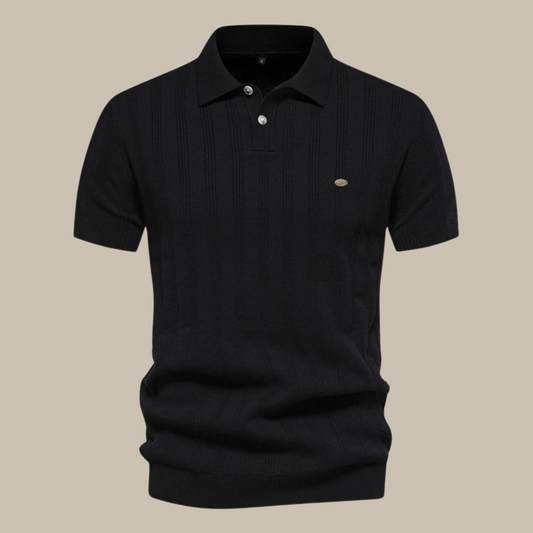 Steffan - Stijlvolle merino polo met korte mouw