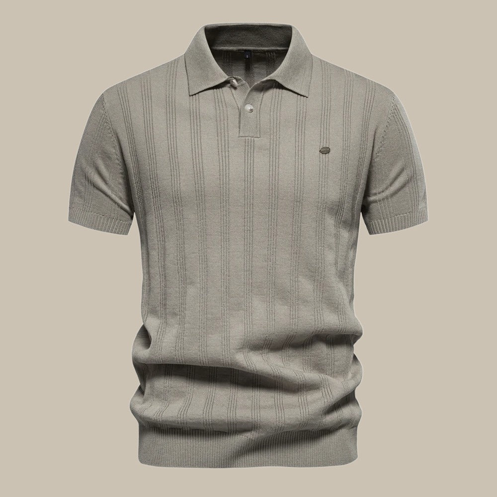 Steffan - Stijlvolle merino polo met korte mouw