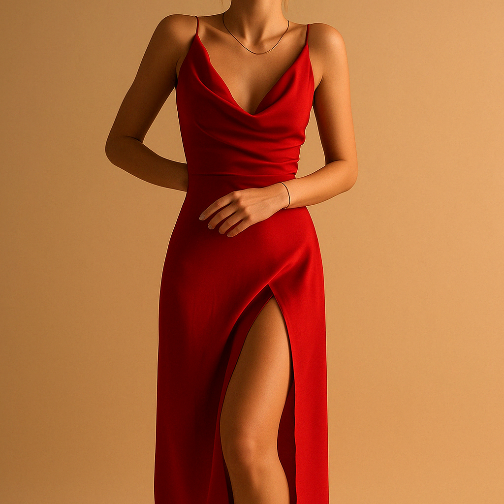 Ellenoor - Maxi jurk dames met V-hals