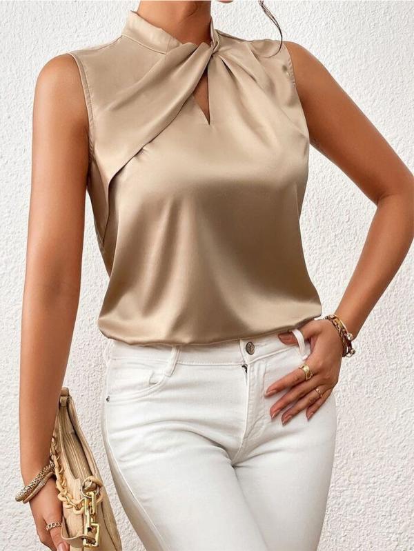 Emmanuelle - Gedraaide Mouwloze blouse