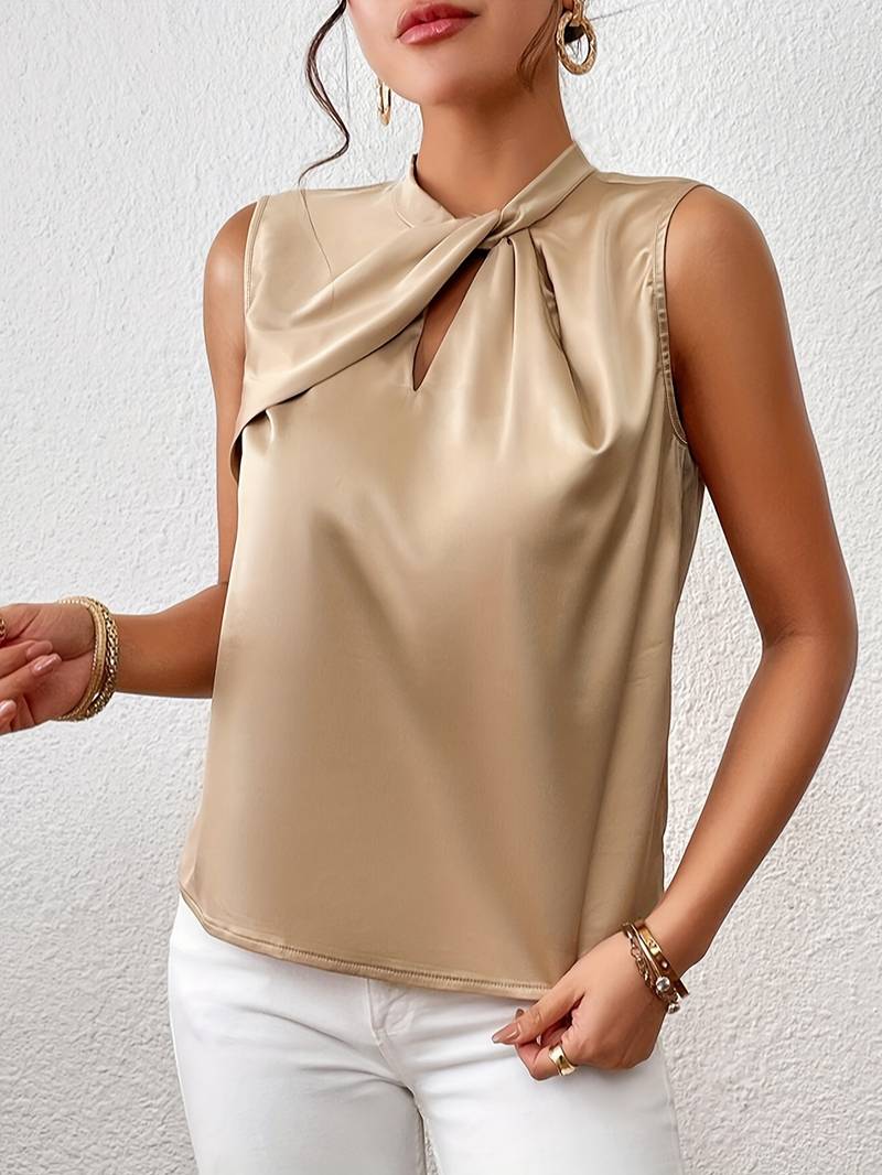 Emmanuelle - Gedraaide Mouwloze blouse