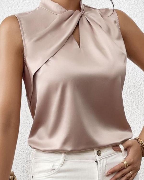 Emmanuelle - Gedraaide Mouwloze blouse