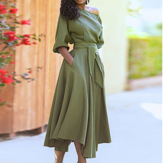 Esmee - One-Shoulder Satijnen Jurk voor Dames