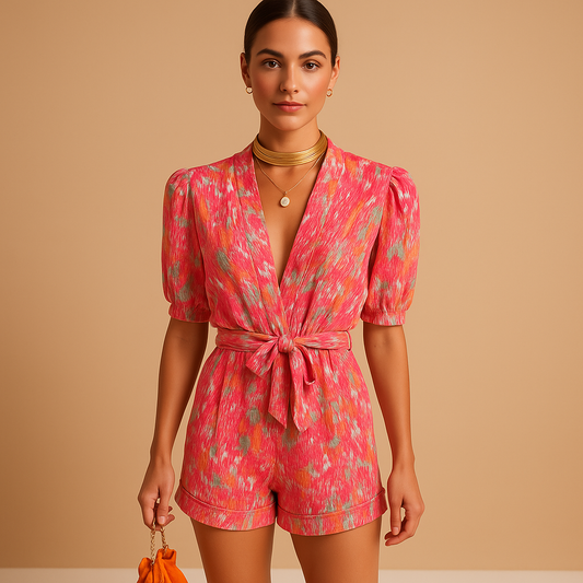 Fardou - Korte jumpsuit dames met riem