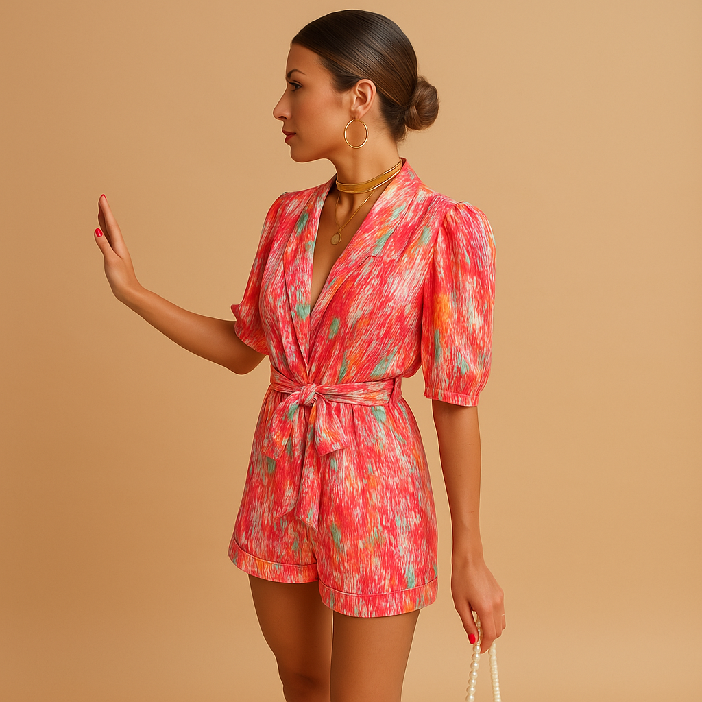 Fardou - Korte jumpsuit dames met riem