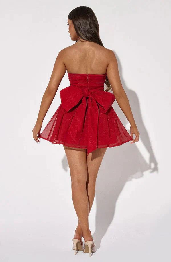 Franciska - Short Party Dress with Glitter