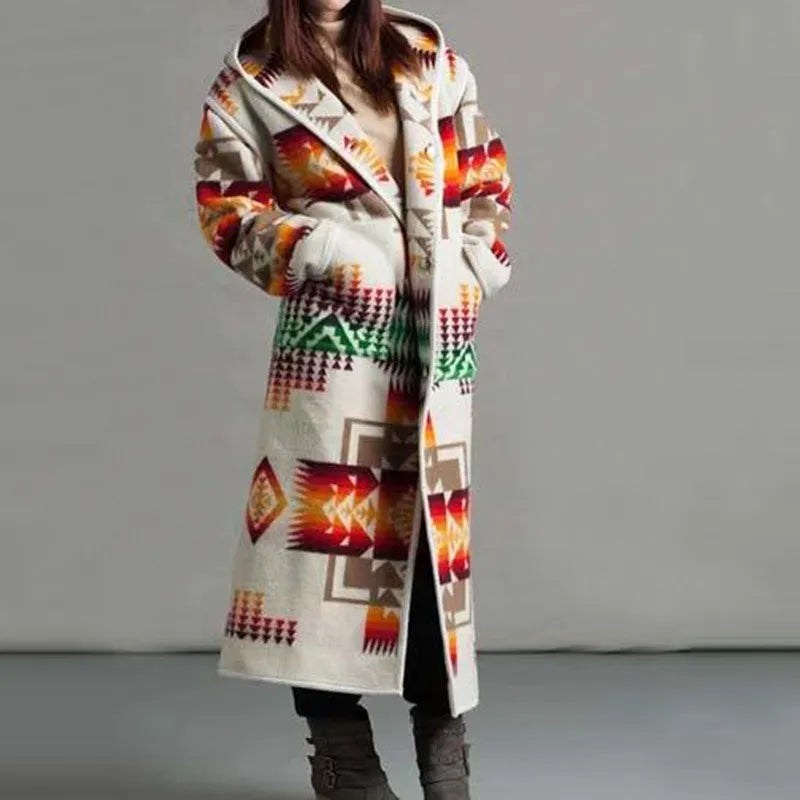 Frouke - Lange jas in etnostijl