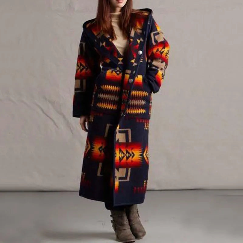 Frouke - Lange jas in etnostijl