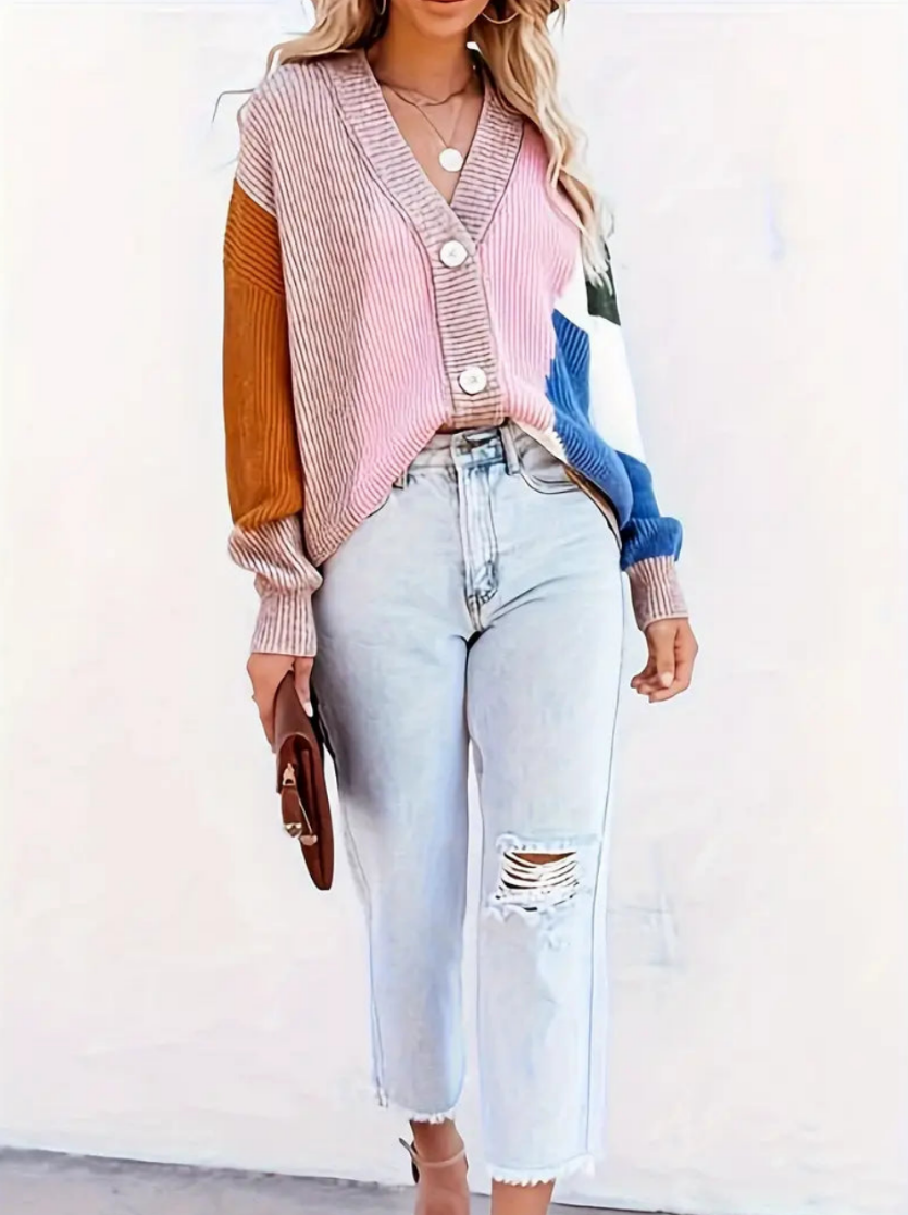 Ginny - Stijlvol vest met trendy kleur accenten