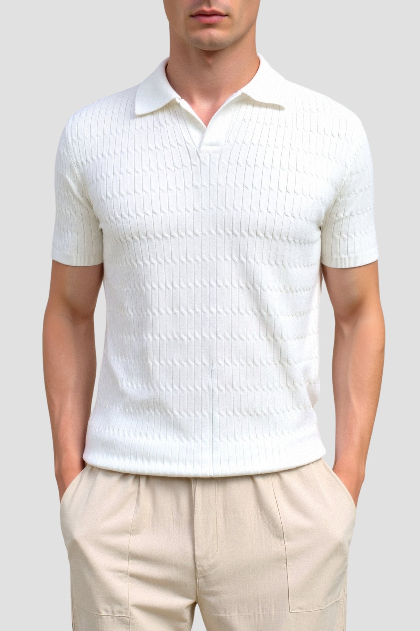 Jamairo - Witte Zomer Polo Viscose