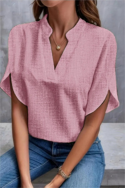 Jannette - Zomerse Dames Blouse met V-Hals