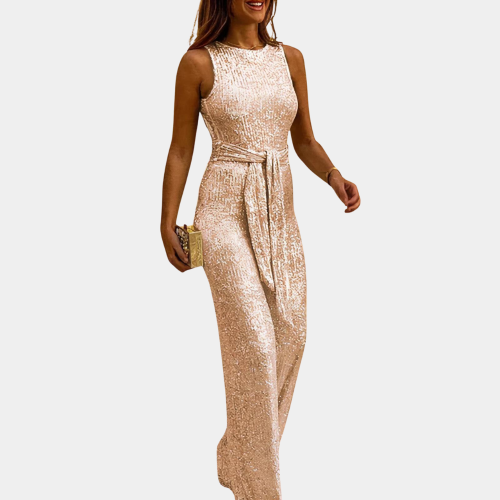 Lila - Elegante Glitter Jumpsuit voor Dames