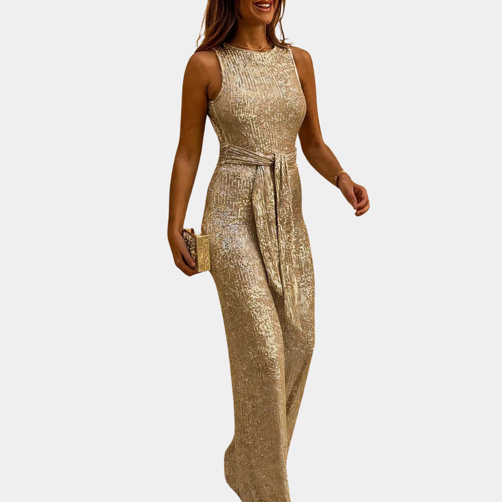 Lila - Elegante Glitter Jumpsuit voor Dames