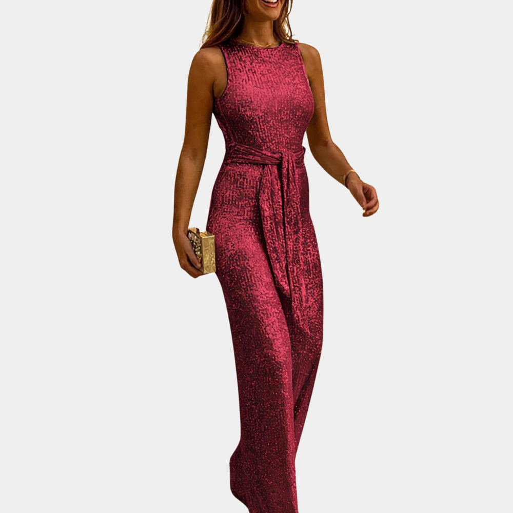 Lila - Elegante Glitter Jumpsuit voor Dames