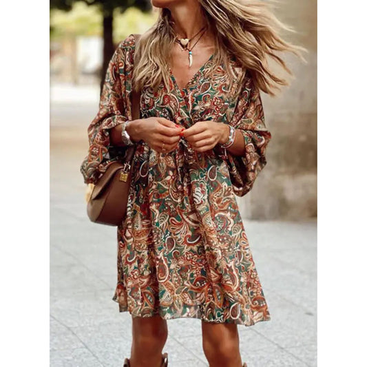 Lina - Boho Chic Mini Jurk