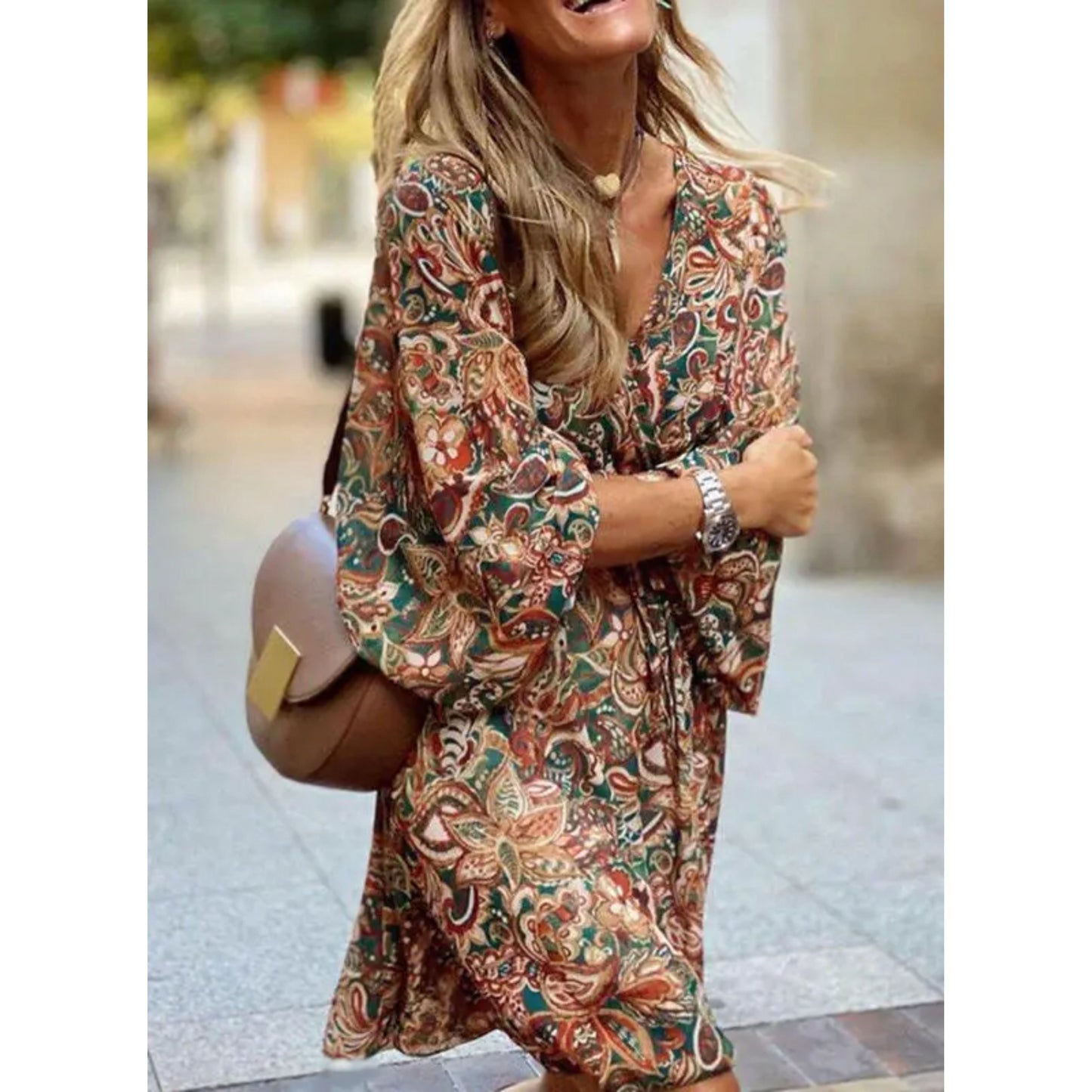 Lina - Boho Chic Mini Jurk
