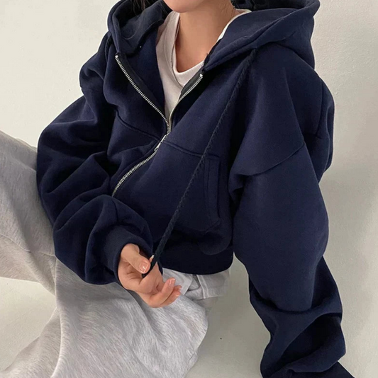 Lina – Oversized Vest met Rits